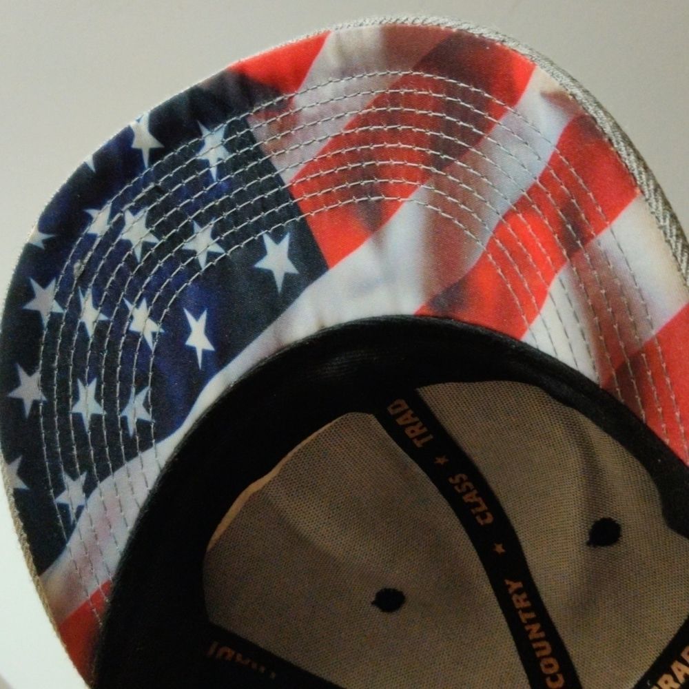 AMERICANISM BASEBALL American Favorite pastime 7 1/2 Sized Hat Red/White/Blue - Picture 6 of 8